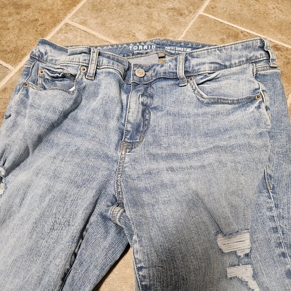 Torrid Womens Jeans Size 14R Perfect Super Flare Vintage Stretch Blue Pants - Picture 2 of 16